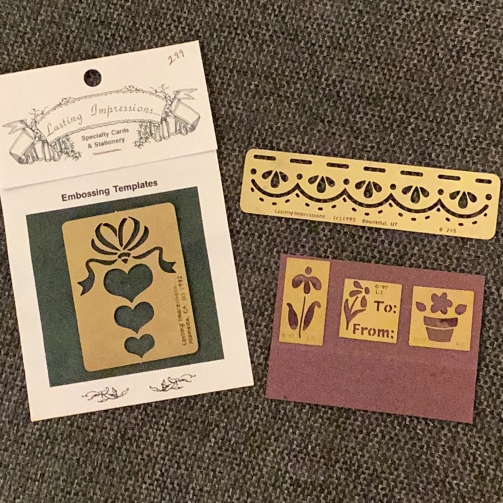Assorted Brass embossing stencils
